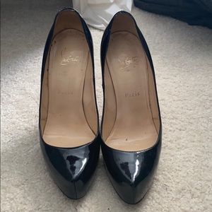 Christian Louboutins black patent 36 1/2